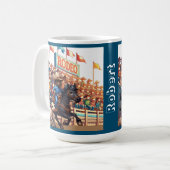 Mug Western Rodeo Cowboy Calf Roping Personnalisé (Devant gauche)