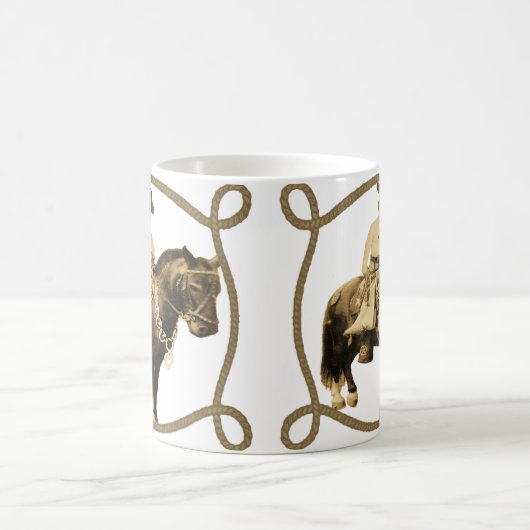 Mug Western Vintage Cowboy Sur Cheval (Centre)