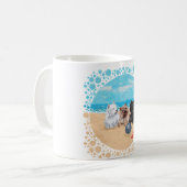 Mug Westie avec Cairn Terriers à la plage (Devant gauche)