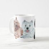 Mug Westie avec deux terriers Cairn (Devant gauche)