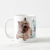 Mug Westie avec deux terriers Cairn (Gauche)