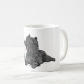 Mug Westie avec un Terrier noir du Caire (Devant droit)