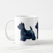 Mug Westie Black Waterolor Silhouette Chien (Gauche)