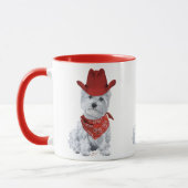 Mug Westie Cowboy en Rouge (Gauche)