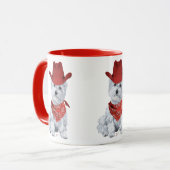 Mug Westie Cowboy en Rouge (Devant gauche)