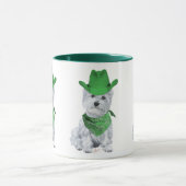 Mug Westie Cowboy en Vert (Centre)