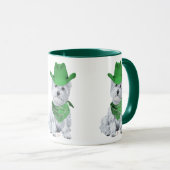 Mug Westie Cowboy en Vert (Devant droit)