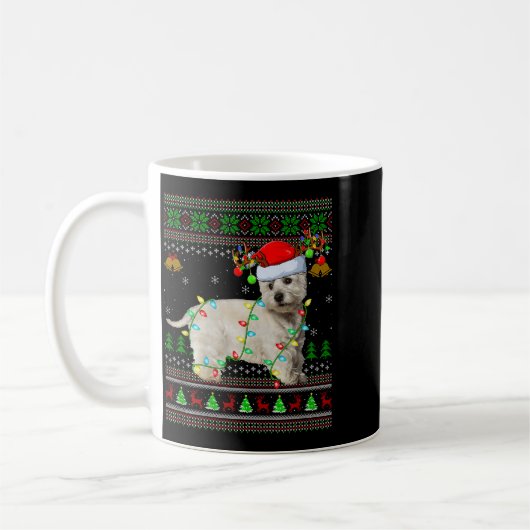 Mug Westie Dog West Highland Terrier Ugly Christmas Sw (Gauche)