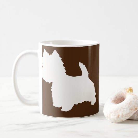 Mug Westie Dog West Highland White Terrier  (Avec donut)