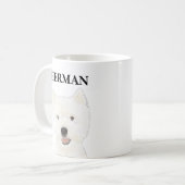 Mug Westie personnalisé West Highland Terrier (Devant gauche)