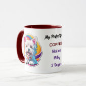 Mug Westie stylisé - Ma brasse parfaite, thé ou café (Devant gauche)