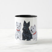 Mug Westies and a Scottie Together (Centre)