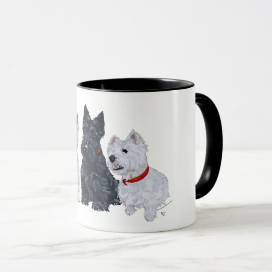 Mug Westies and a Scottie Together (Devant droit)