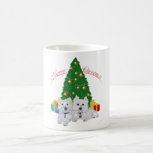 Mug Westies au pied de l'arbre de Noël (Centre)