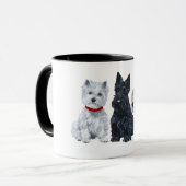 Mug Westies et un Scottie ensemble (Devant gauche)