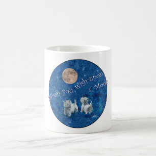 Mug Westies faisant un vœu sur la Lune