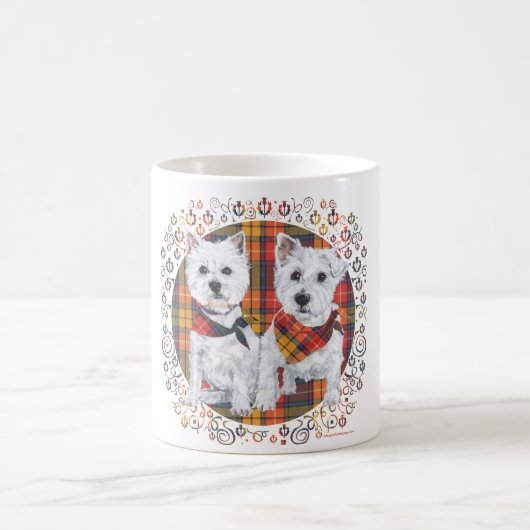 Mug Westies sur Tartan (Centre)