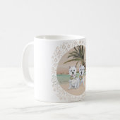 Mug Westies sur une plage de Palmyre (Devant gauche)