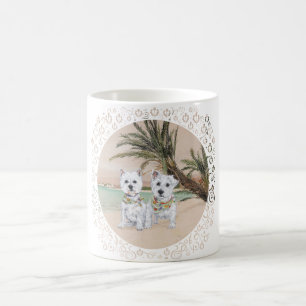 Mug Westies sur une plage de Palmyre