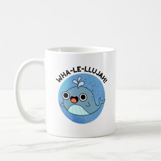 Mug Wha-le-llujah Funny Blue Whale Pun (Gauche)