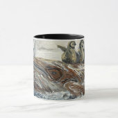 Mug Whale Riders Whimsical Whale and Penguin Ocean (Centre)