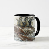 Mug Whale Riders Whimsical Whale and Penguin Ocean (Devant droit)