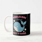 Mug Whalecome Drôle Retour À L'École College Ocean Tea (Gauche)