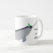 Mug Whaley Good Coffee Text Narwhal Whale (Devant droit)