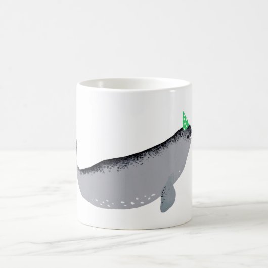 Mug Whaley Good Coffee Text Narwhal Whale (Centre)