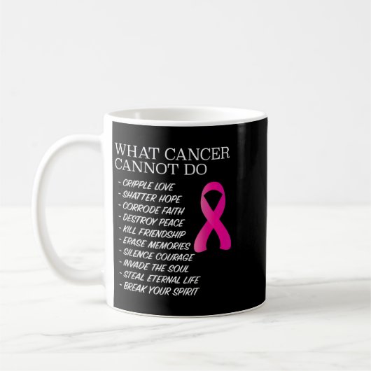 Mug What Cancer Cannot Do - _ Awareness - Insration (Gauche)