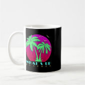 Mug What Is Up Beaches 80s Palm Trees Summer Sunset Su (Gauche)