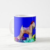 Mug Wheaten Terrier : "Le Peintre" (Bleu) (Devant gauche)