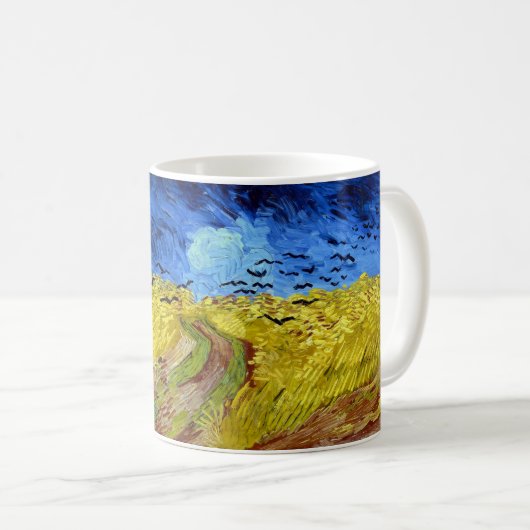 Mug Wheatfield de Vincent van Gogh avec des corneilles (Devant droit)