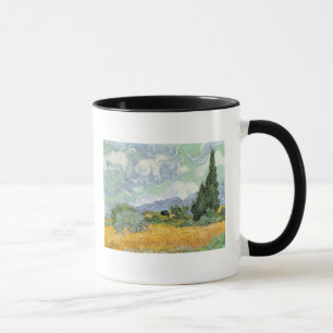 Mug Wheatfield de Vincent van Gogh   avec des cyprès,