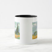 Mug Wheatfield de Vincent van Gogh | avec des cyprès, (Centre)