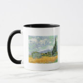 Mug Wheatfield de Vincent van Gogh | avec des cyprès, (Gauche)
