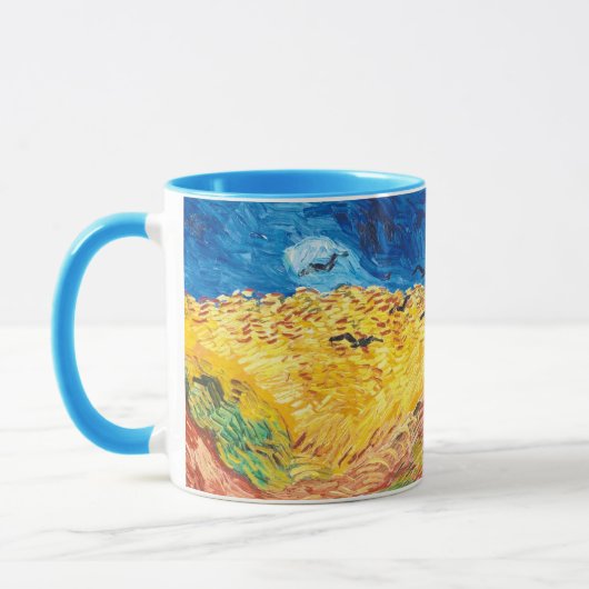 Mug Wheatfield with Crows (1890) Vincent Van Gogh Art (Gauche)