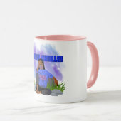 Mug "WHEEW Chille" Coupe de café rose pour "ces jours- (Devant droit)