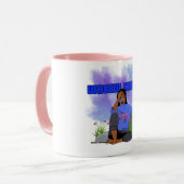 Mug "WHEEW Chille" Coupe de café rose pour "ces jours- (Devant gauche)
