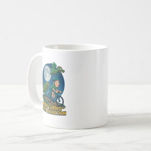 Mug When Cardio Meets Extinction – Funny Dinosaur (Devant gauche)