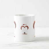 Mug Where Love Gently Falls Petals Between Two Hearts  (Centre)