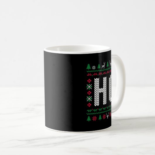 Mug Where My Ho's At Ho Matching Couple Ugly Christmas (Devant droit)