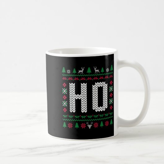 Mug Where My Ho's At Ho Matching Couple Ugly Christmas (Droite)