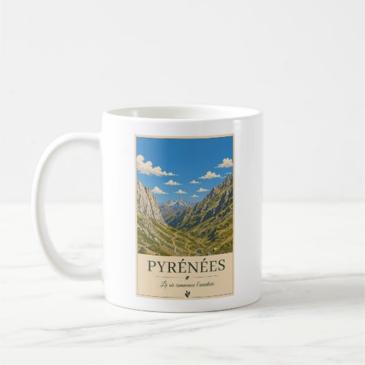 Mug Where the Journey Begins – Pyrénées (Gauche)
