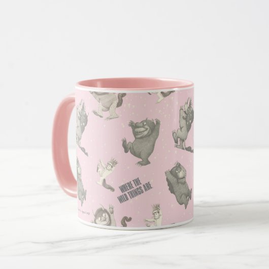 Mug Where the Wild Things Are Pink Star Pattern (Devant gauche)