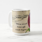 Mug "Where words leave off, music begins." (Devant gauche)
