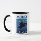 Mug Whidbey Island, Washington Orca et Calf (Gauche)