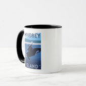 Mug Whidbey Island, Washington Orca et Calf (Devant gauche)