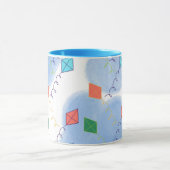 Mug Whimiscal Kites Multicolored Sky Pattern (Centre)
