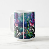 Mug Whimsical Abstract Mermaid Nautical Teal Seashells (Devant gauche)